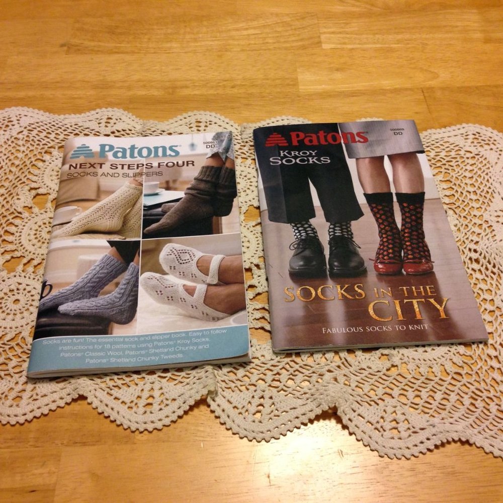 Patons socks, skipper and kroy socks knitting instruction crafts  booklets